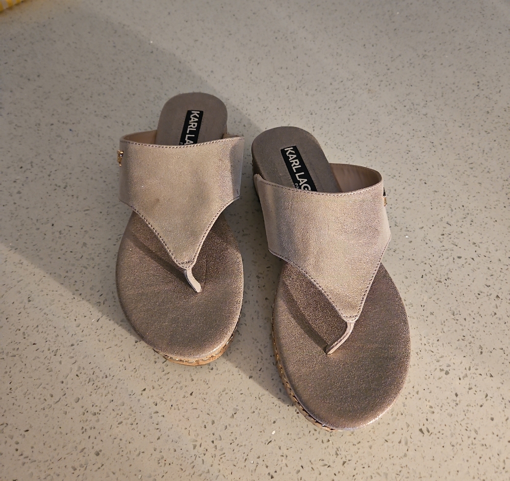 Karl Lagerfeld Women's Beige Sandals